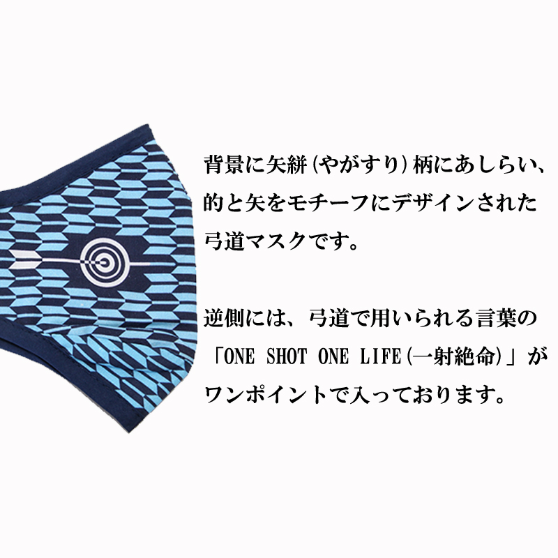 弓道デザインマスク説明