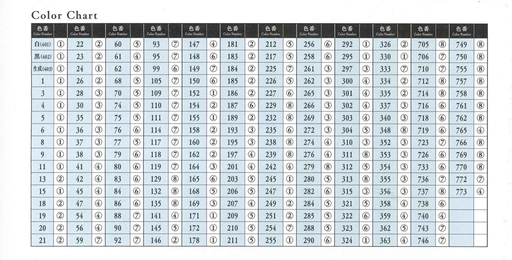 矢 矧ぎ糸 色見本