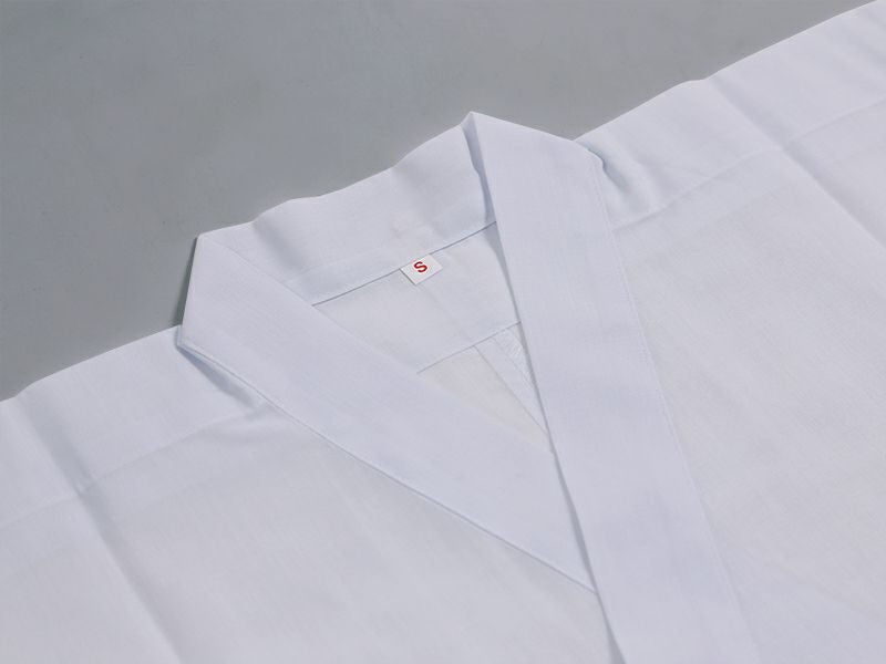 夏用麻混男性用弓道衣襟部分